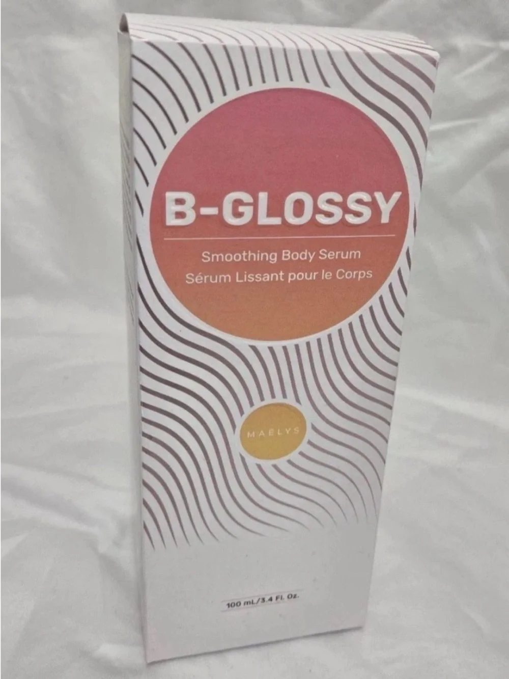 Large Maelys B-GLOSSY Smoothing Body Serum 100 ml / 3.4 OZ NIB Sealed Authentic